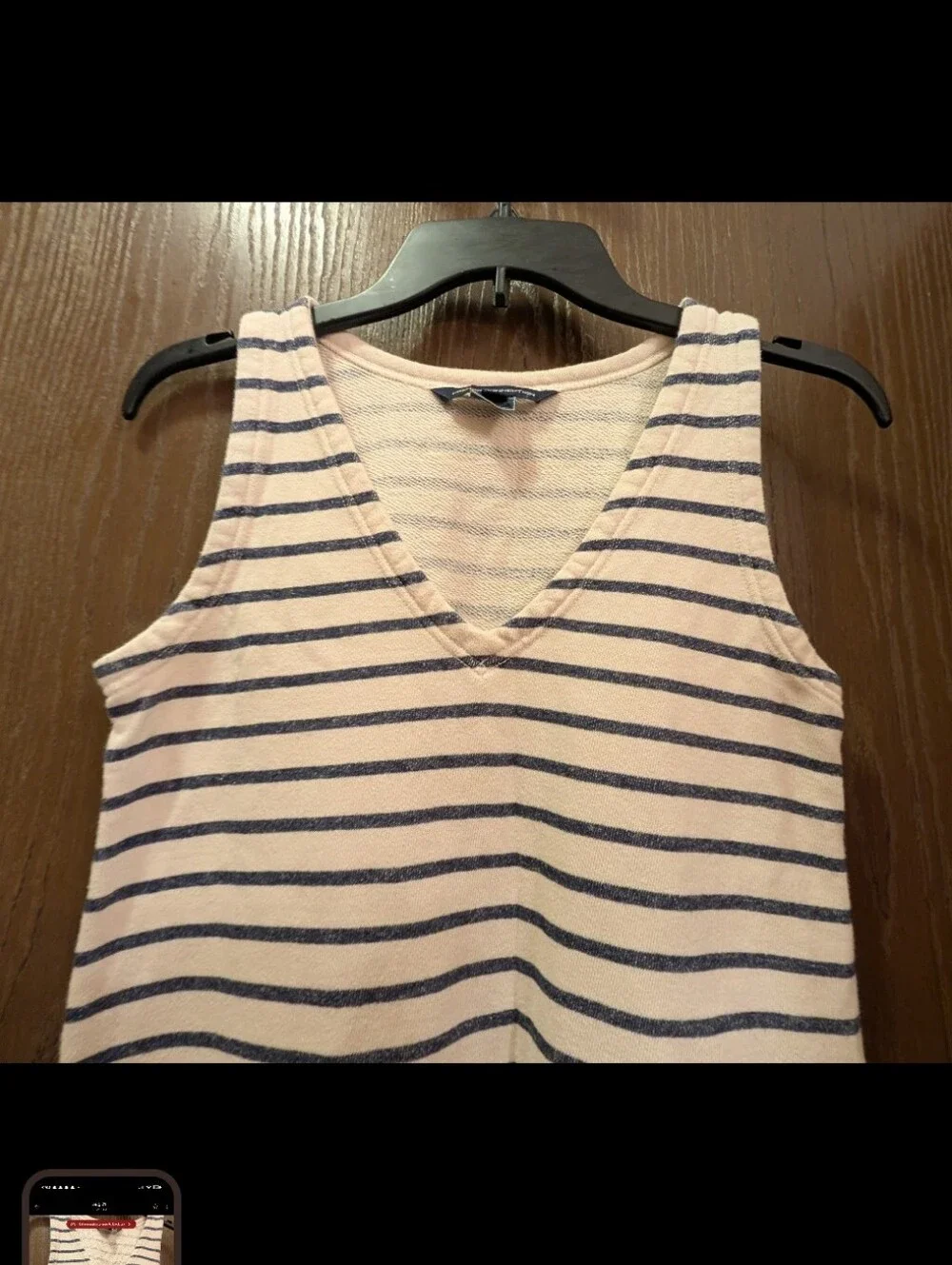 French Connection  Knit Sleeveless Mini Dress Ivory W/Black Stripe Sz-2 #53372
